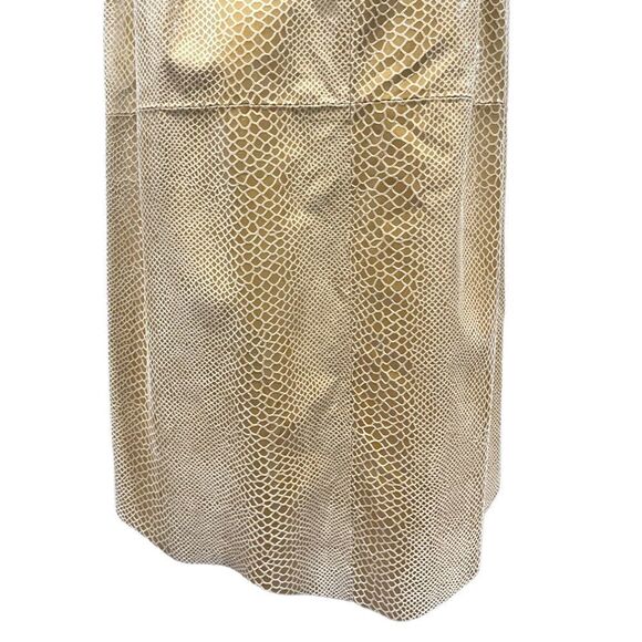 Persona Marina Rinaldi Python Print Leather Skirt Sz 23 (M) - Picture 3 of 16